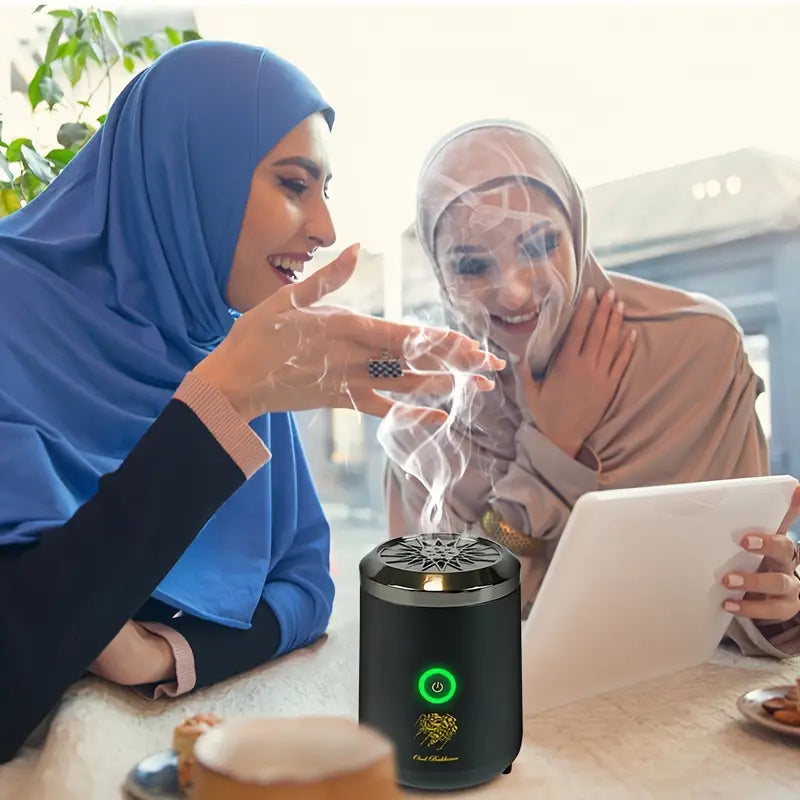 Electric Incense Burner Bakhoor | USB Rechargeable Diffuser | Free Bakhoor | Home Fragrance