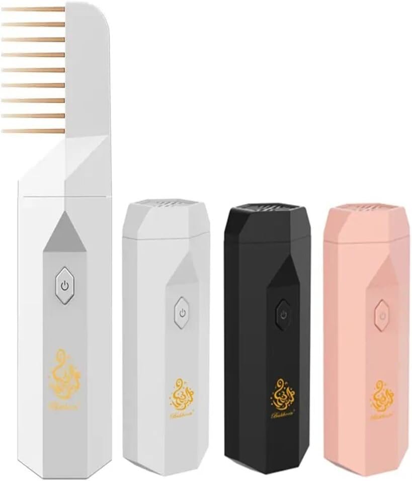 Electric Bakhoor Burner 2-in-1 Hair Comb & Diffuser | Free Bakhoor | Adds Fragrance to Hair