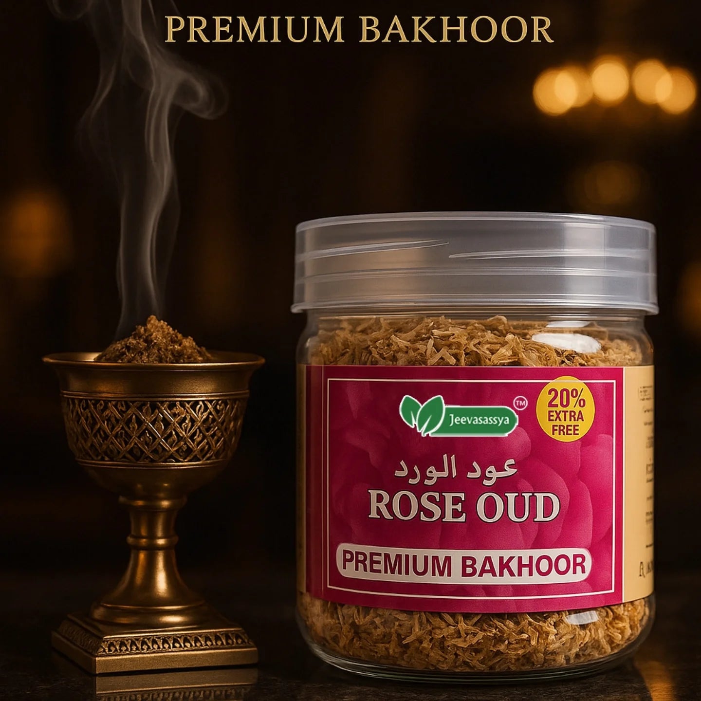 Rose Oud Natural Wood Premium Bakhoor Luxurious Home Fragrance Incense