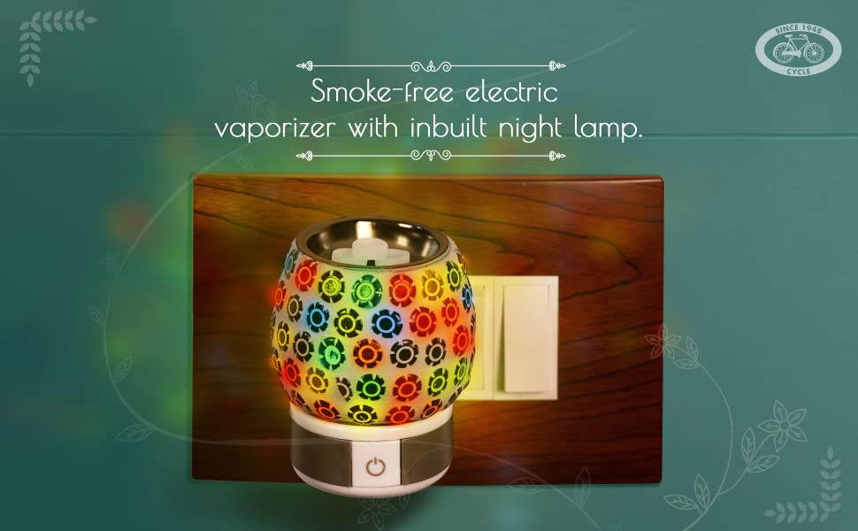 Incense Burner & Aroma Oil Diffuser Kapoor Dani Night Light Bakhoor Oils Wax