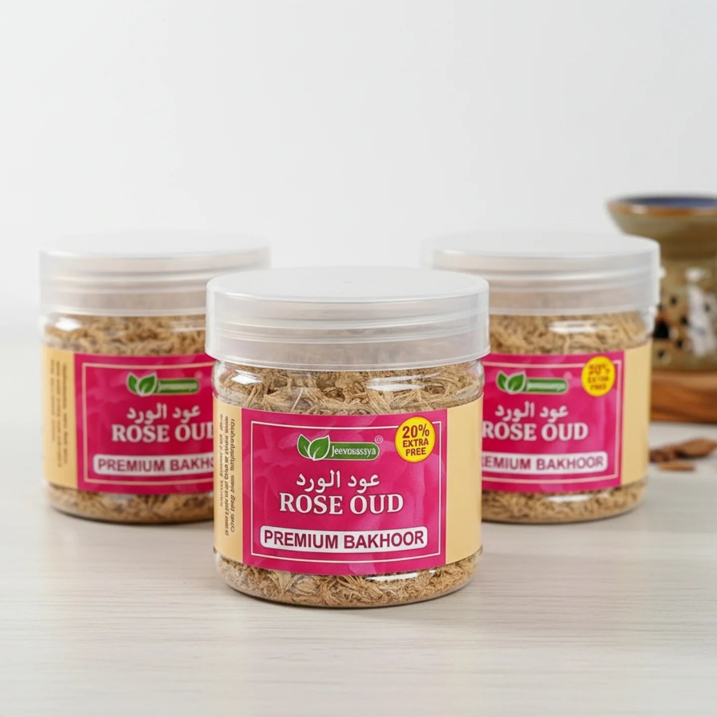 Rose Oud Natural Wood Premium Bakhoor Luxurious Home Fragrance Incense