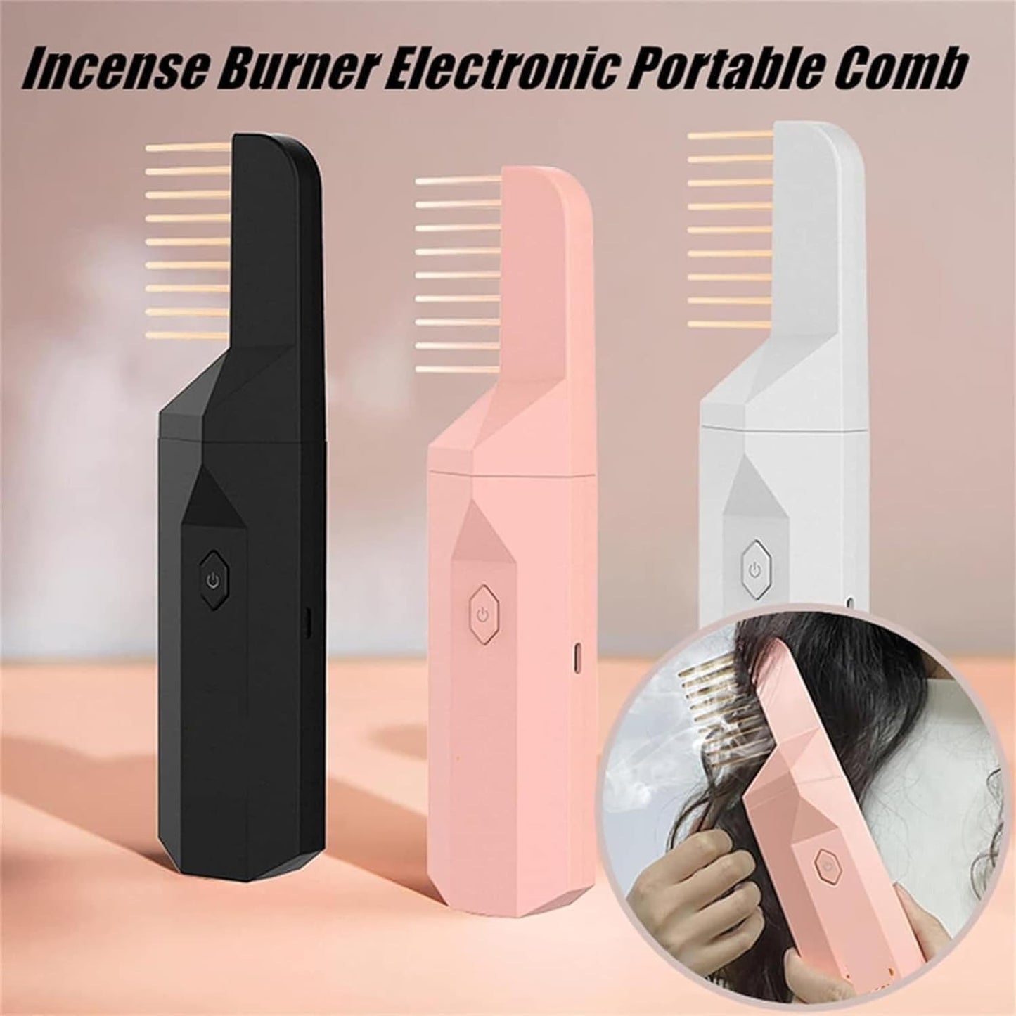 Electric Bakhoor Burner 2-in-1 Hair Comb & Diffuser | Free Bakhoor | Adds Fragrance to Hair