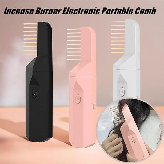 Electric Bakhoor Burner 2-in-1 Hair Comb & Diffuser | Free Bakhoor | Adds Fragrance to Hair
