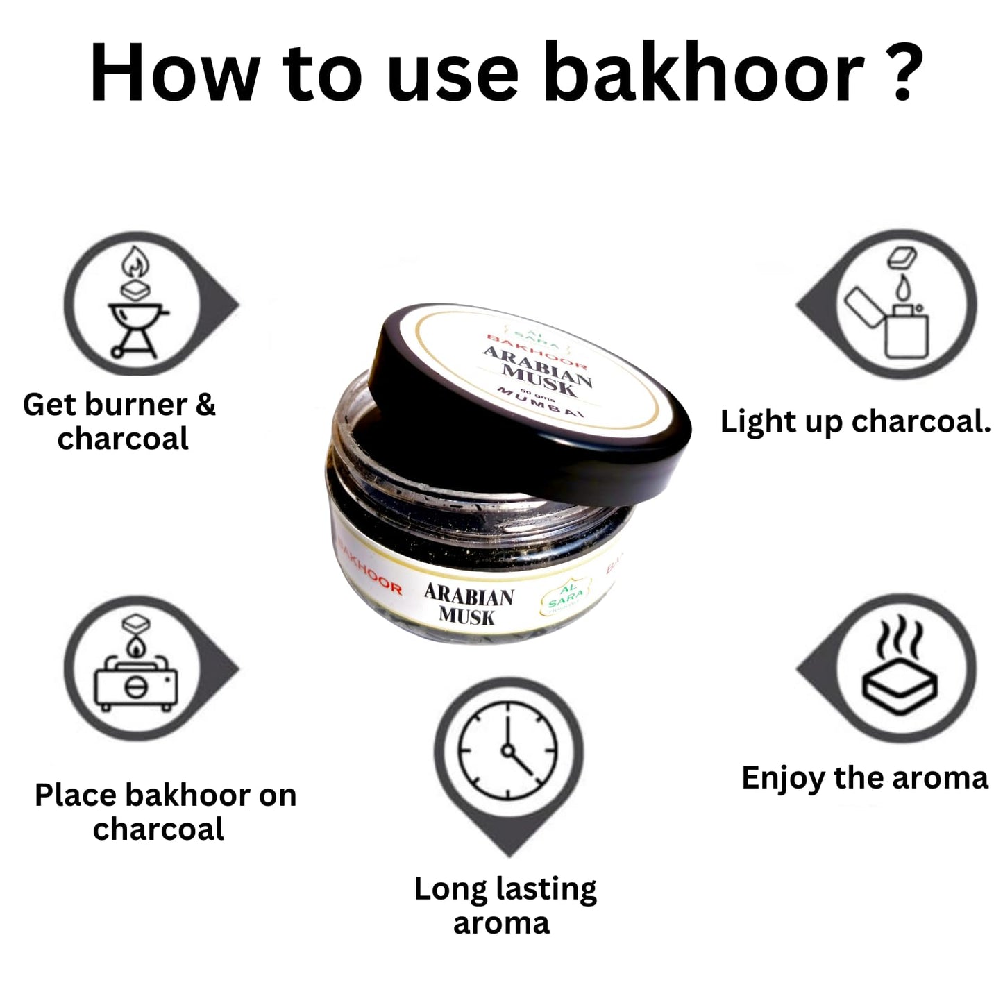 Arabian Musk Bakhoor 50g | Pure Arabic Musk Incense for Home Fragrance