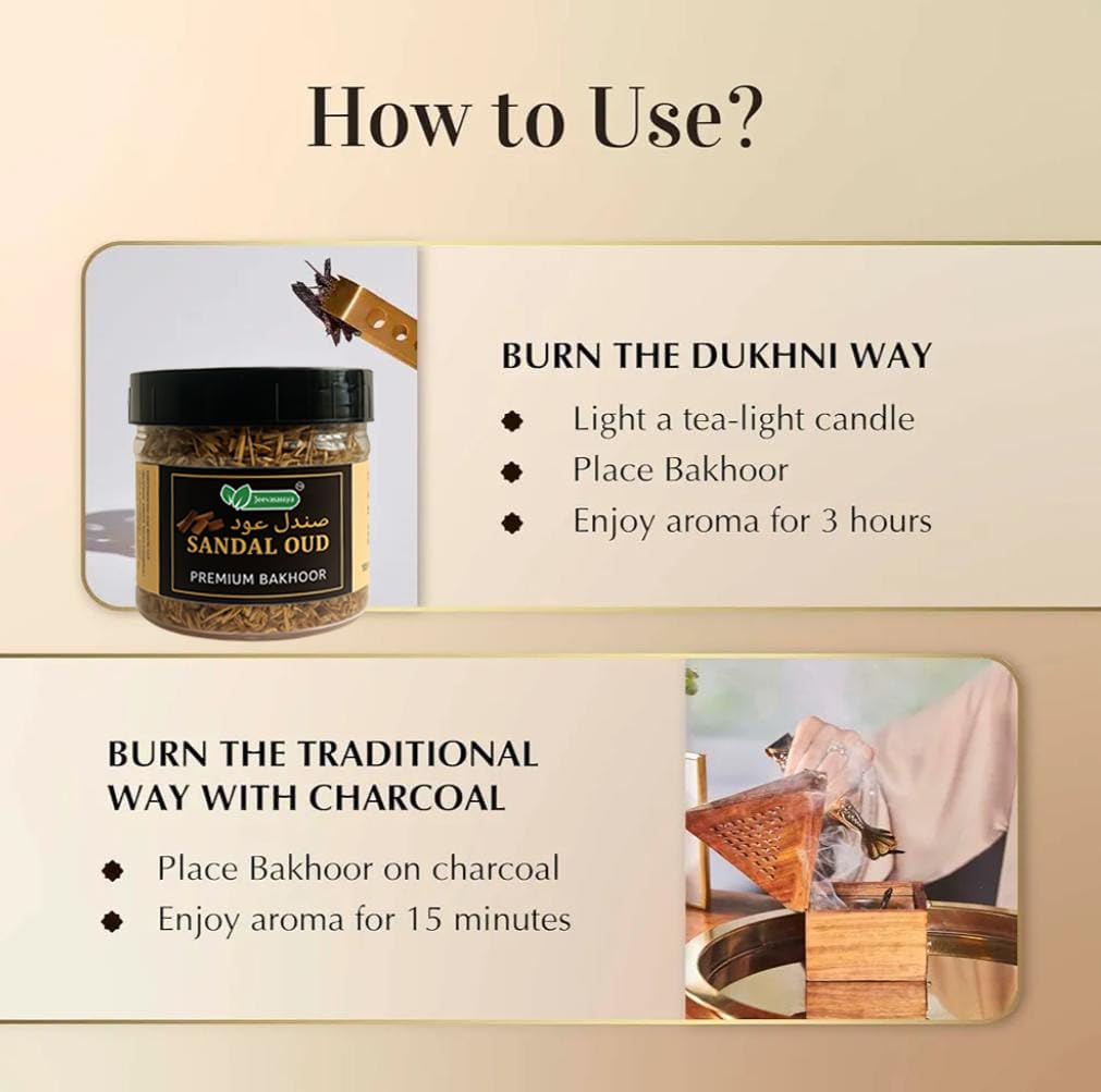 Sandal Oud Natural Wood Premium Bakhoor Luxurious Home Fragrance Incense
