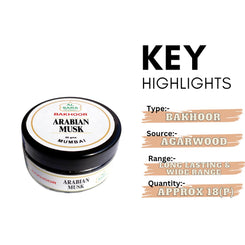 Arabian Musk Bakhoor 50g | Pure Arabic Musk Incense for Home Fragrance