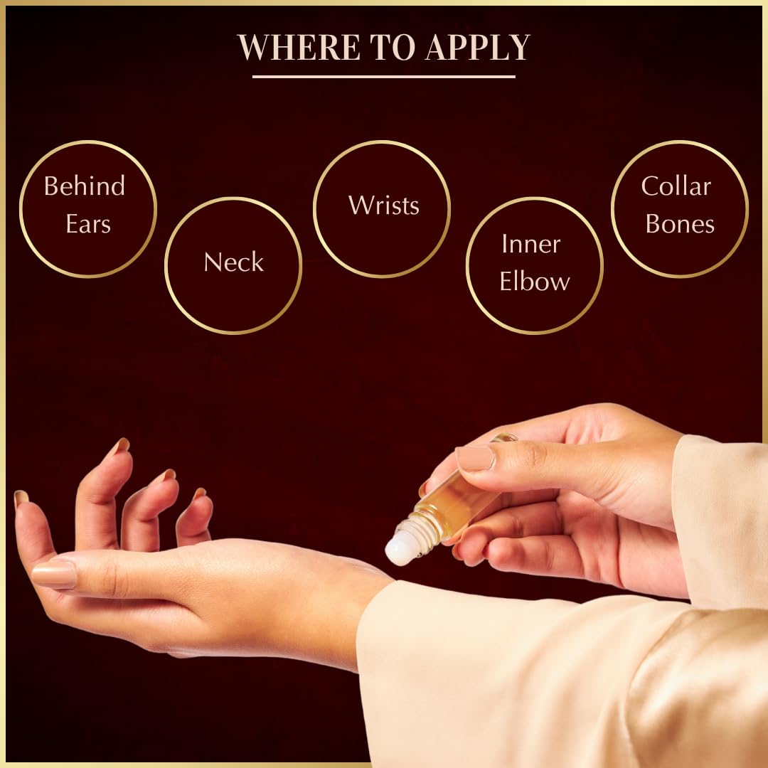 Sandalwood Attar Perfume Oil Set by Dukhni 3x6ml Sandalwood Rose Jasmine