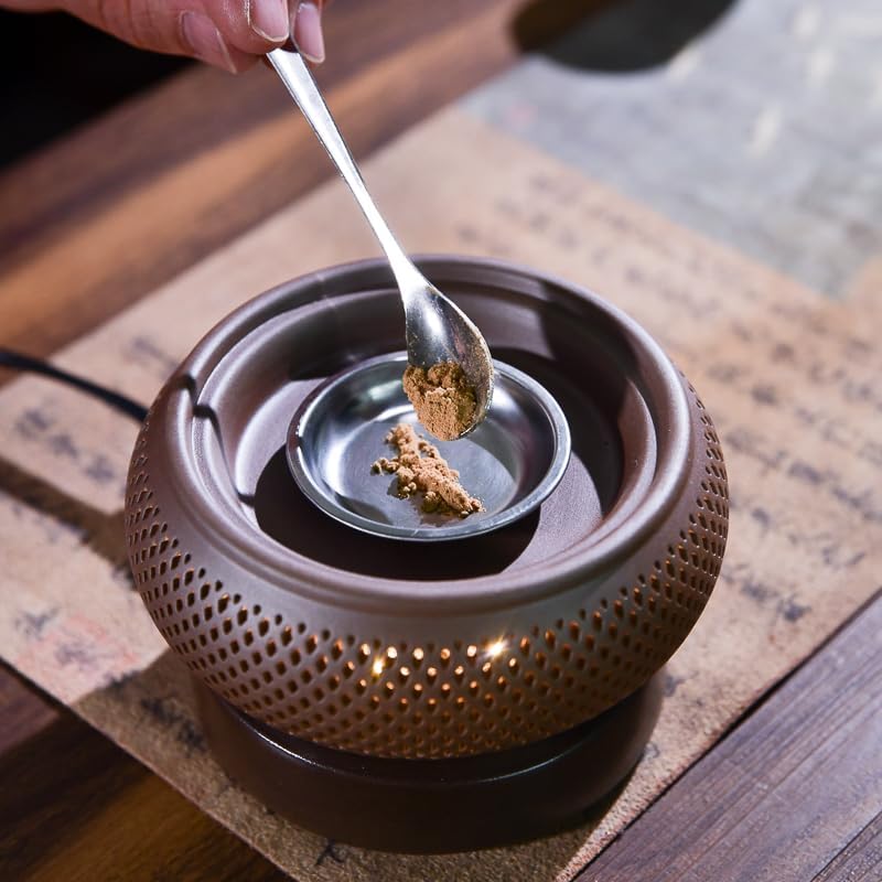 Electric Incense Automatic Bakhoor Burner OIL WAX OUD Ceramic Free Bakhoor Gift