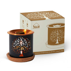 Brass Tree Of Life Bakhoor Burner includes Incense & Candle in Gift Box by Dukhni