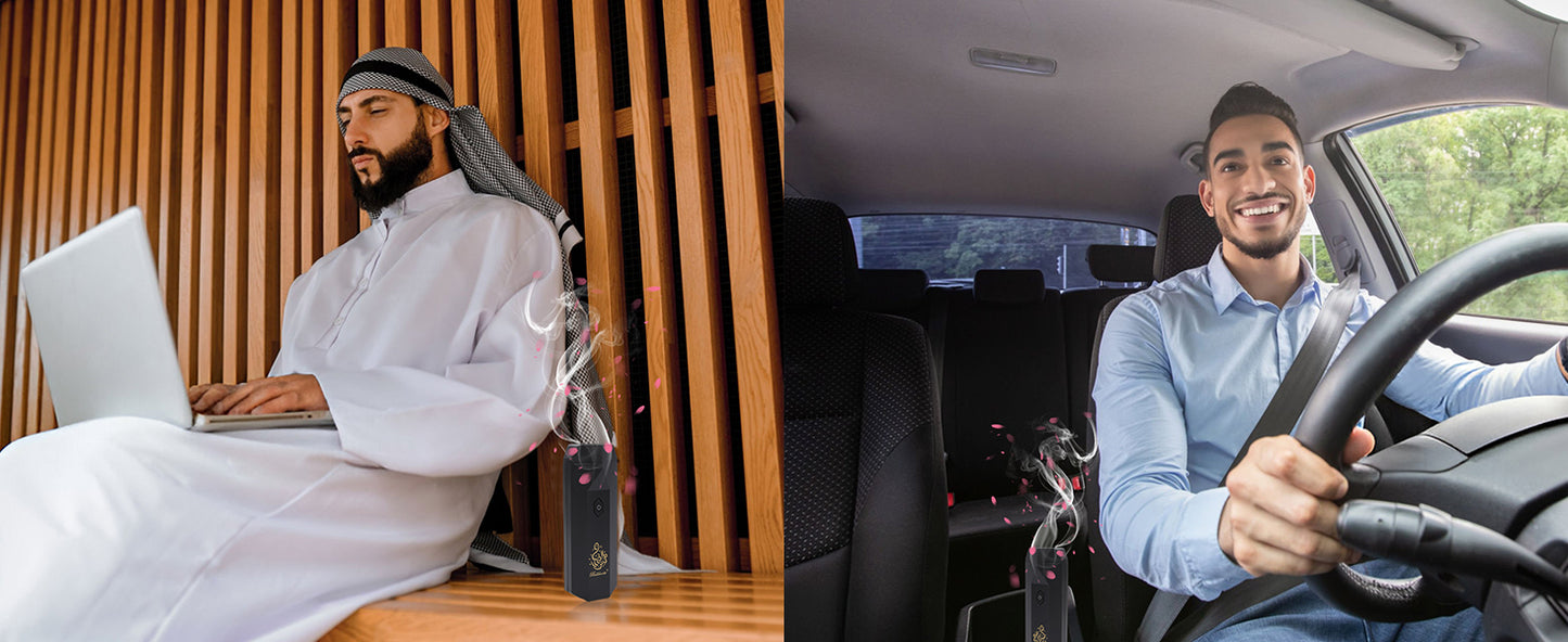 Electric Bakhoor Burner 2-in-1 Hair Comb & Diffuser | Free Bakhoor | Adds Fragrance to Hair