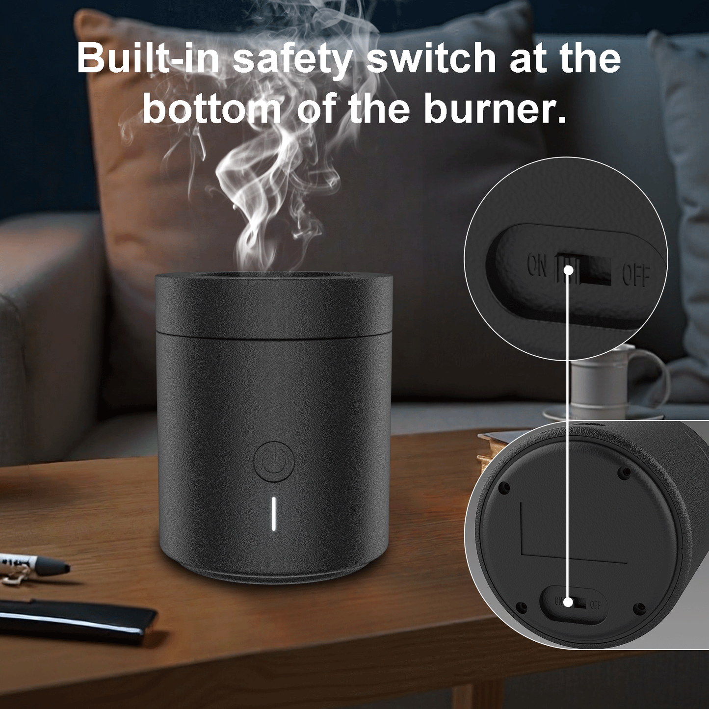 Rechargeable Electric Bakhoor Burner – Dual Mode: Instant Fast Fragrance Oud Mode & Long-Lasting Charcoal Mode, USB-C Portable Incense Heater for Home, Office & Car