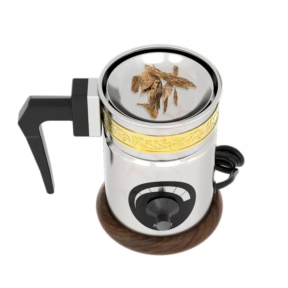 Automatic Electric Bakhoor Burner | Thermostat | Oud Wax Oil | Free Bakhoor