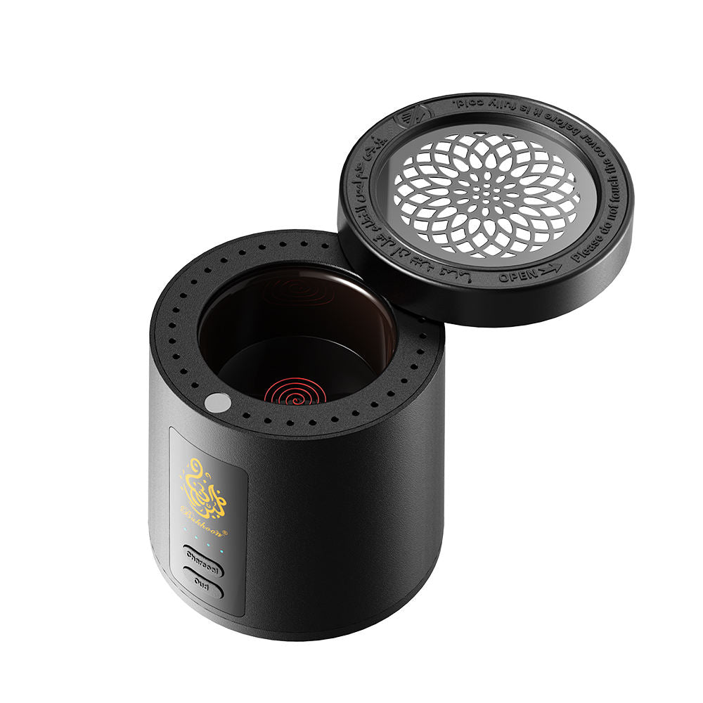Rechargeable Electric Bakhoor Burner – Dual Mode: Instant Fast Fragrance Oud Mode & Long-Lasting Charcoal Mode, USB-C Portable Incense Heater for Home, Office & Car