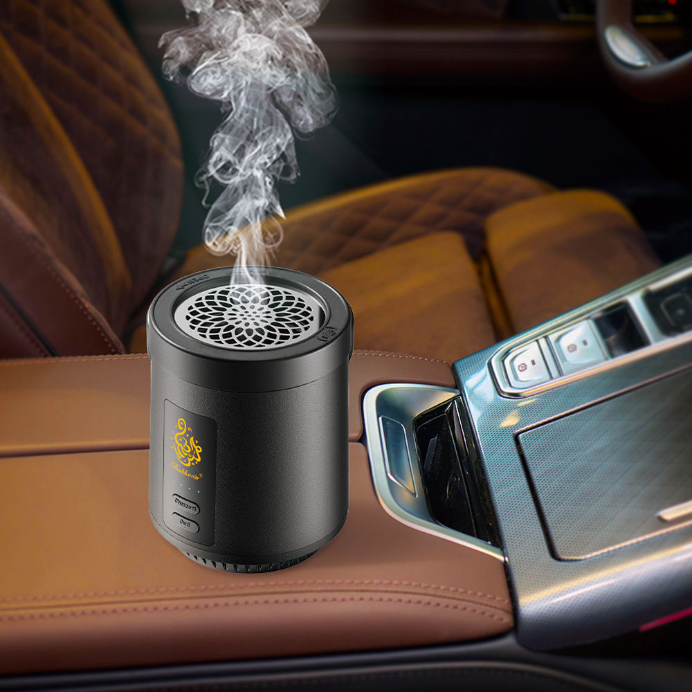 Rechargeable Electric Bakhoor Burner – Dual Mode: Instant Fast Fragrance Oud Mode & Long-Lasting Charcoal Mode, USB-C Portable Incense Heater for Home, Office & Car