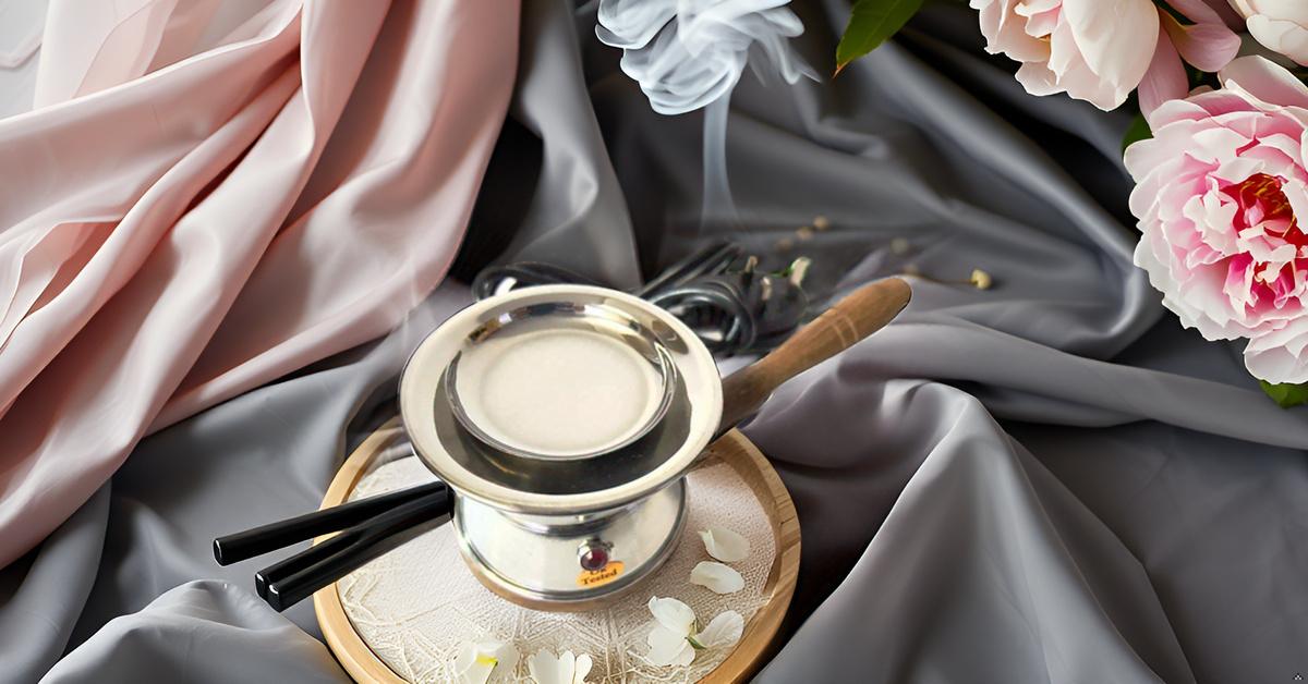 Electric Incense Burner Steel & Wood Bakhoor Oud Lobaan Wax Oil | Free Incense