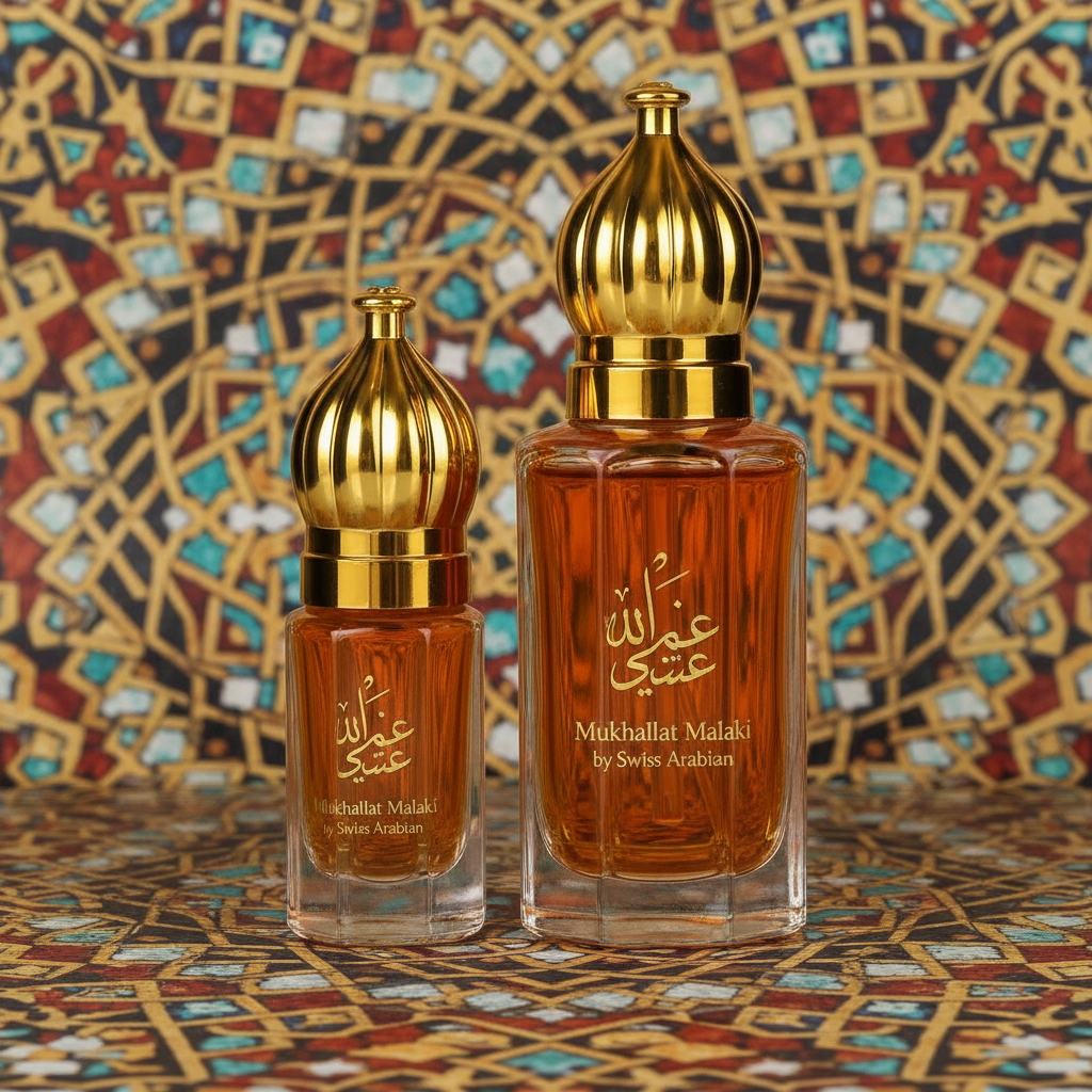 Mukhallat Malaki perfume oil by Swiss Arabian Alcohol Free Attar Itr Oud Rose Blend
