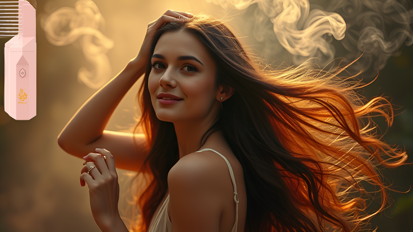 Electric Bakhoor Burner 2-in-1 Hair Comb & Diffuser | Free Bakhoor | Adds Fragrance to Hair