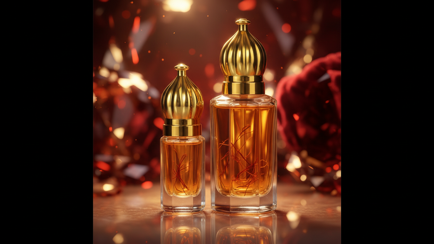 Luxury Amber Saffron Perfume Oil | Inspired by Baccarat Rouge | Long Lasting Unisex Scent