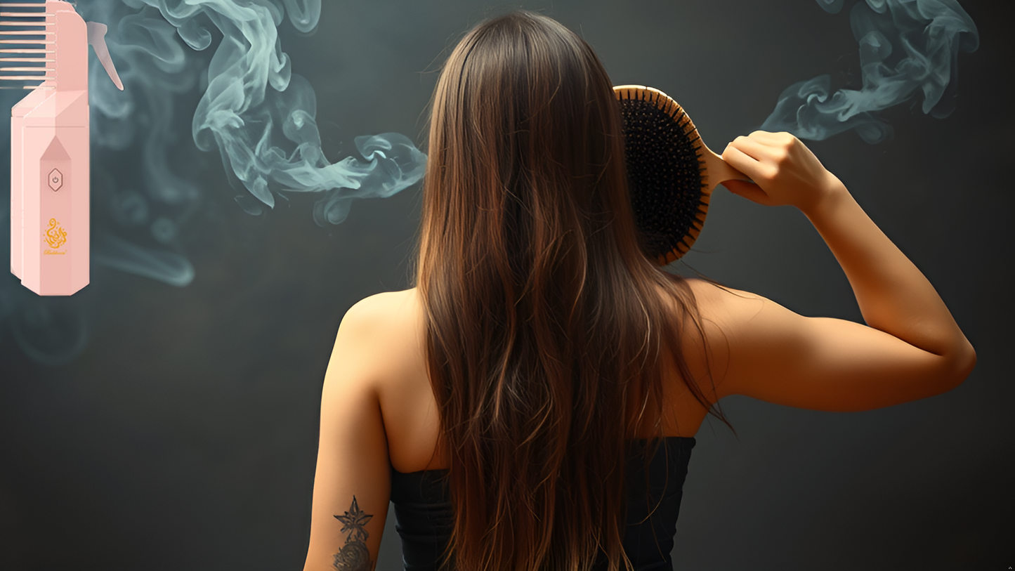 Electric Bakhoor Burner 2-in-1 Hair Comb & Diffuser | Free Bakhoor | Adds Fragrance to Hair