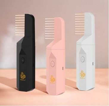 Electric Bakhoor Burner 2-in-1 Hair Comb & Diffuser | Free Bakhoor | Adds Fragrance to Hair