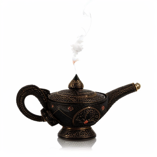 Mubkhar Alladin Bakhoor Incense Oud Burner (Choice of Colours) by Asgharali - FREE BAKHOOR!