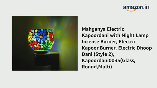 Incense Burner & Aroma Oil Diffuser Kapoor Dani Night Light Bakhoor Oils Wax