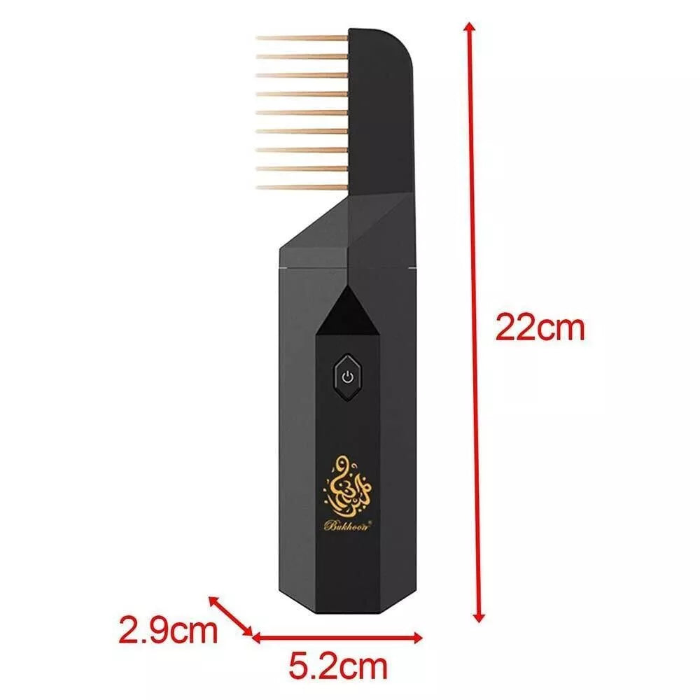 Electric Bakhoor Burner 2-in-1 Hair Comb & Diffuser | Free Bakhoor | Adds Fragrance to Hair