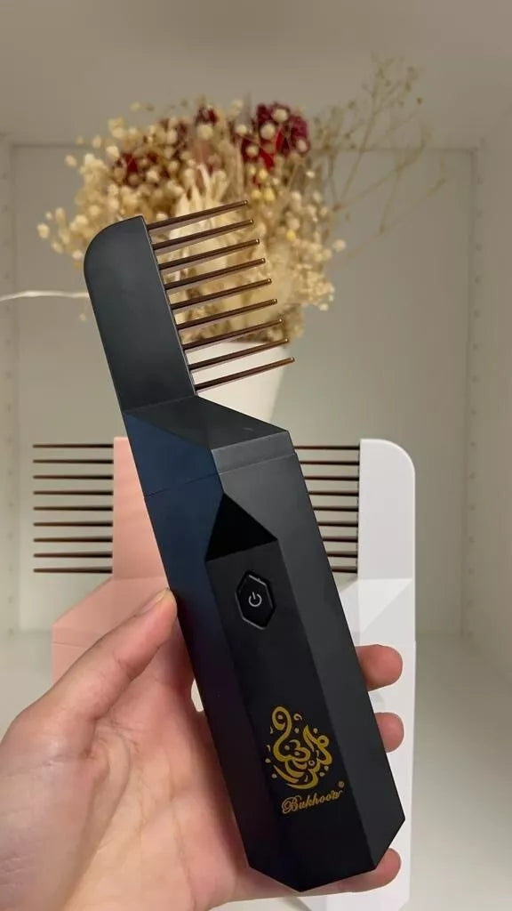 Electric Bakhoor Burner 2-in-1 Hair Comb & Diffuser | Free Bakhoor | Adds Fragrance to Hair